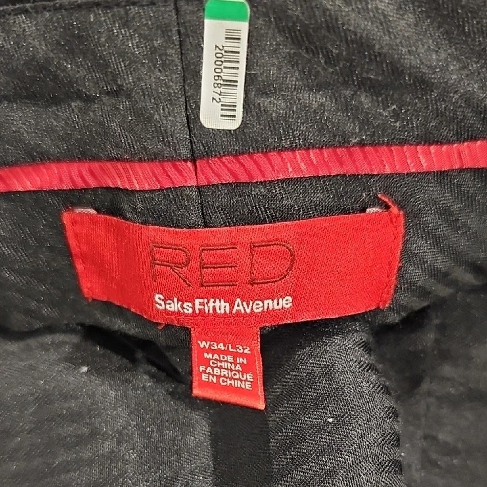 RED By Saks Fifth Avenue Black And White Pinstripe Dress‎ Pants 34x32
